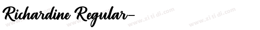 Richardine Regular字体转换
